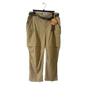 LL Bean Sunsmart Convertable Pants Men XL Tall‎ Tan  UPF 50 Outdoor Hiking NEW